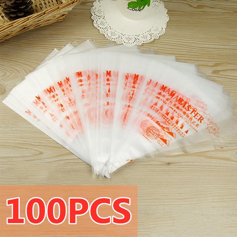 100Pcs Disposable Piping Icing Cream Bag Cake Decorating Tools Fondant Diy Pastry Tip Tool Set