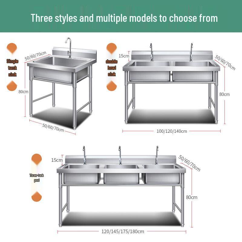 Commercial Stainless Steel Double Sink