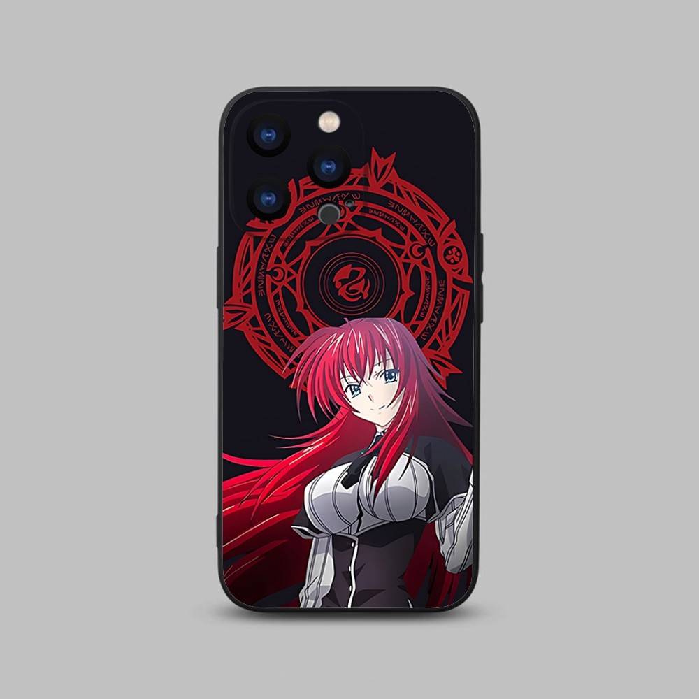 Чехол для телефона Школа Риас Гремори Для iPhone 17,16,15,14,13,12,11,Pro,Max,Plus,X,XS,SE4,E,Mini,Мягкий черный чехол