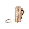 Gucci GG Embossed Leather Chain Crossbody Bag Beige Daily Party Shopping 781554-AAC1Q-5701