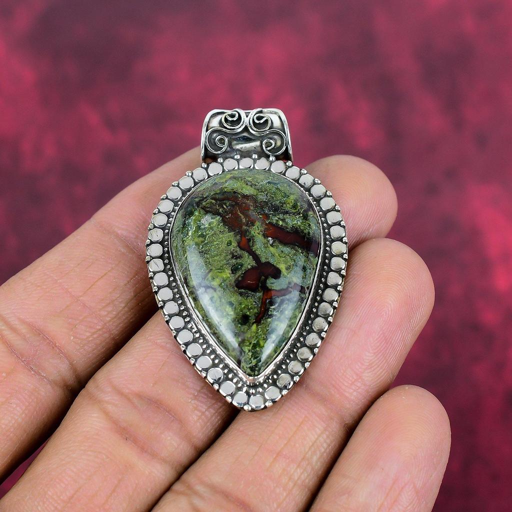 Драгоценности с драконьим кровавым камнем, подвеска ручной работы из драгоценного камня, антикварная подвеска из стерлингового серебра 925 пробы, подарок на помолвку