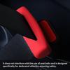 2 Pcs For Tesla Model 3/Y Seatbelt Buckle Protective Cover Silicone Collision Avoidance Red Black Car Safety Belt Clip Protector