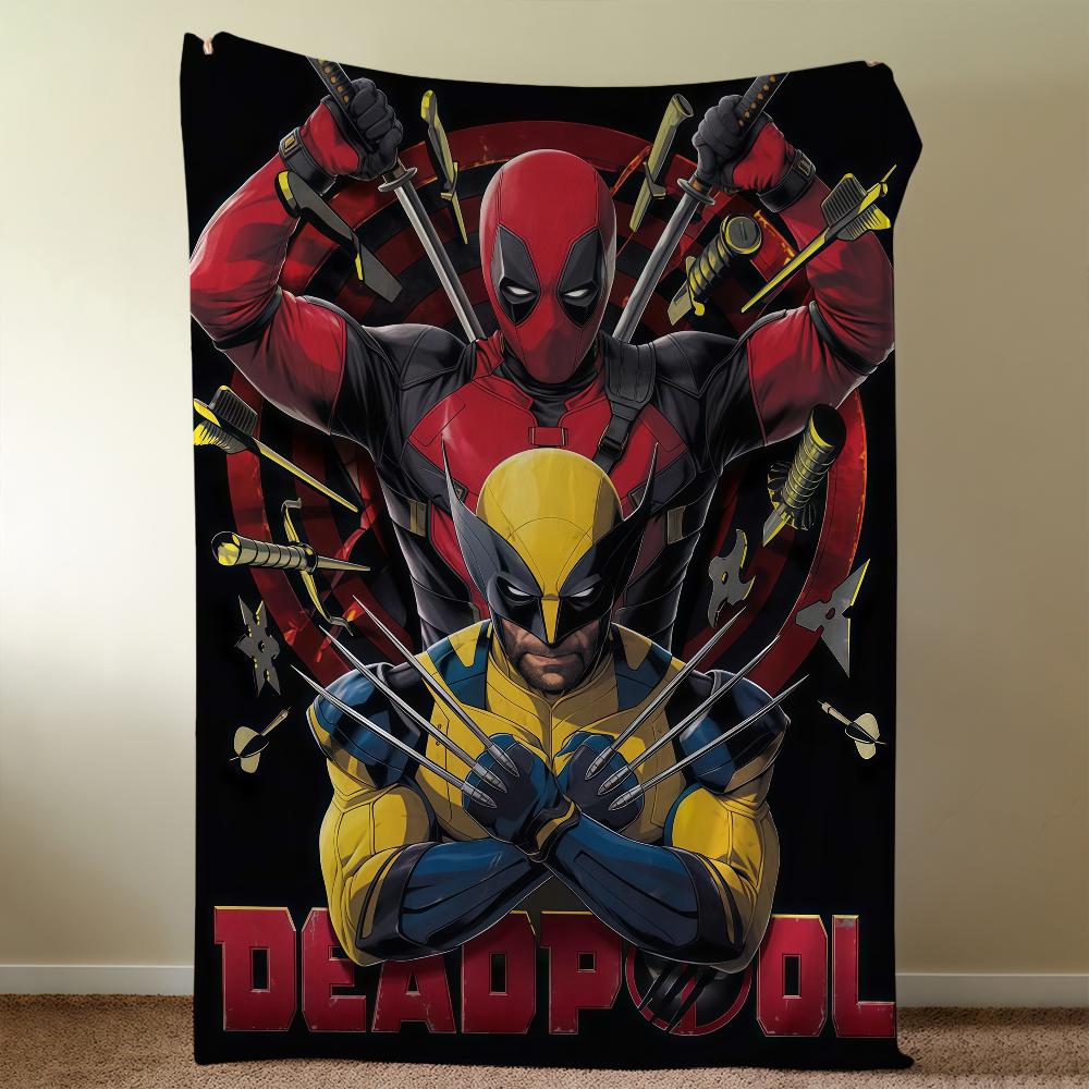 Blanket AND Throw Super Cosy Plush Living Room Sofa Couch W-WolverineS-ES Childish Birthday D-DeadpoolS-ES Gifts