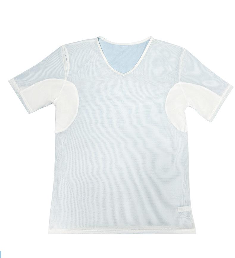 Men's Mesh Underarm Sweat-Absorbing Vest & Shirt Set