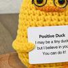 Позитивная вязаная крючком кукла-животное с вдохновляющей открыткой Эмоциональная поддержка Ручная работа Вязание Утка Цыпленок Пчела Украшение Орнамент Дети Взрослые Стресс