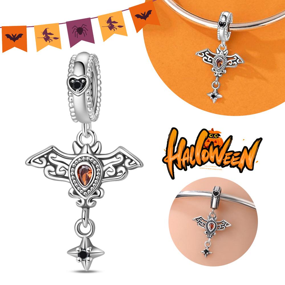 Хэллоуин Вечеринка Медный Светящийся Скелет Гроб Подвеска Бусины Подходят Браслет-шарм Для Изготовления Ювелирных Изделий Женские Подарки