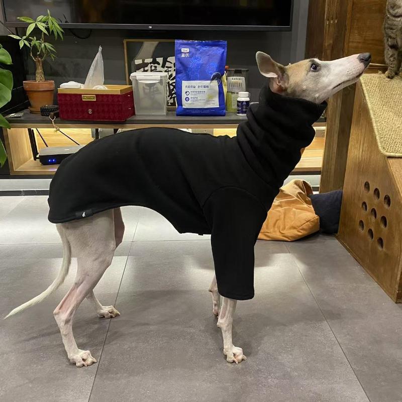Black Dog Undershirt High-Neck Italian Greyhound Clothing Doberman Pinscher 2-leg Soft Clothing Dogs Winter Breathable Clothes