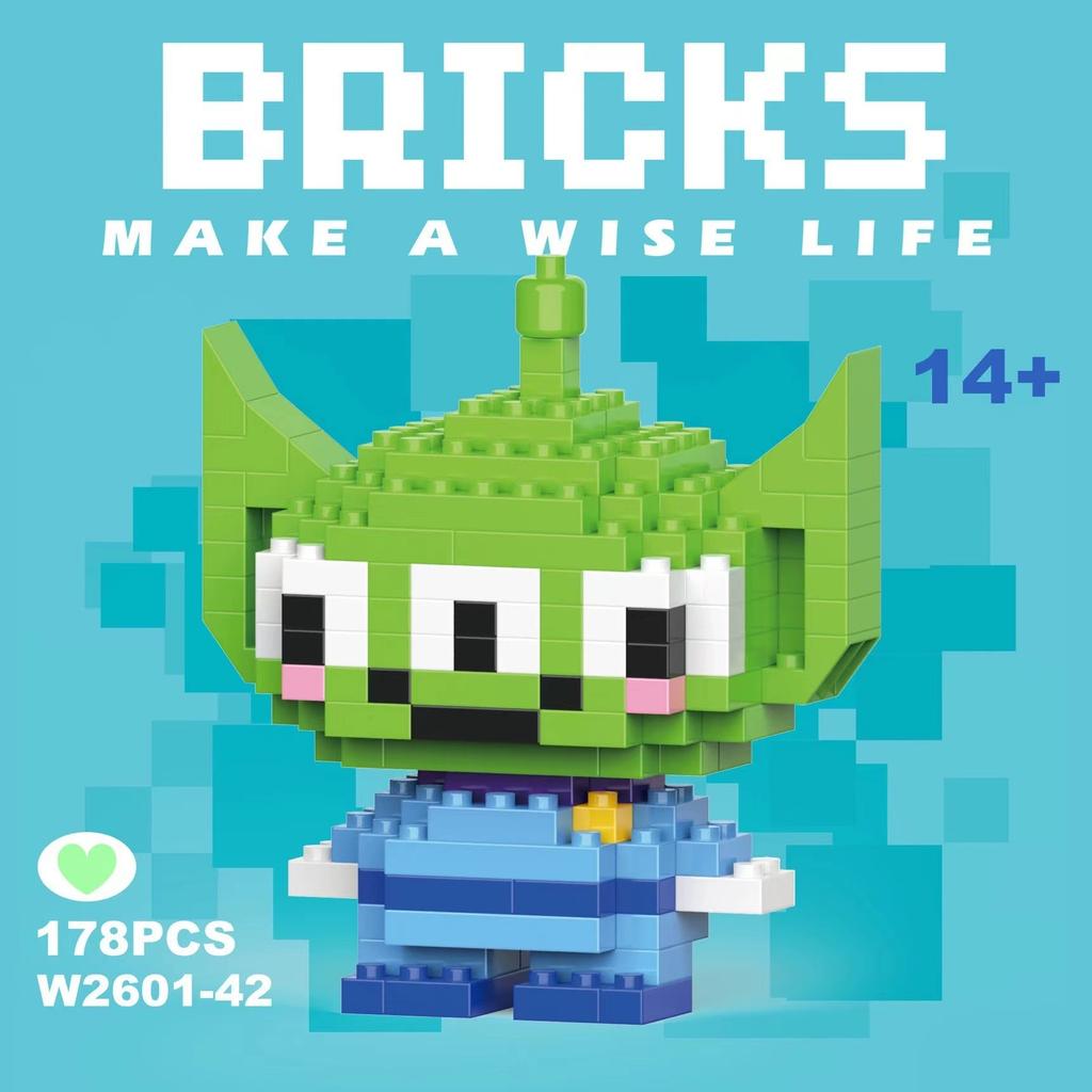 No Box  6Cm High Building Blocks Stitch Kawaii Mini Desktop Ornaments Youth Toys Room Decoration Anime Cartoon Halloween