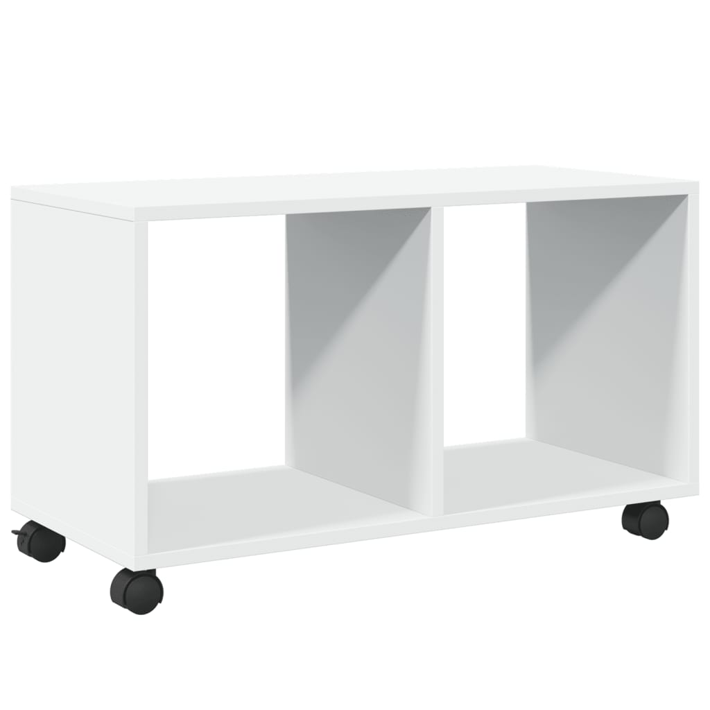 Vidaxl Szafka Na Kółkach, Biała 72X33X42,5 Cm, Materiał Drewnopochodny