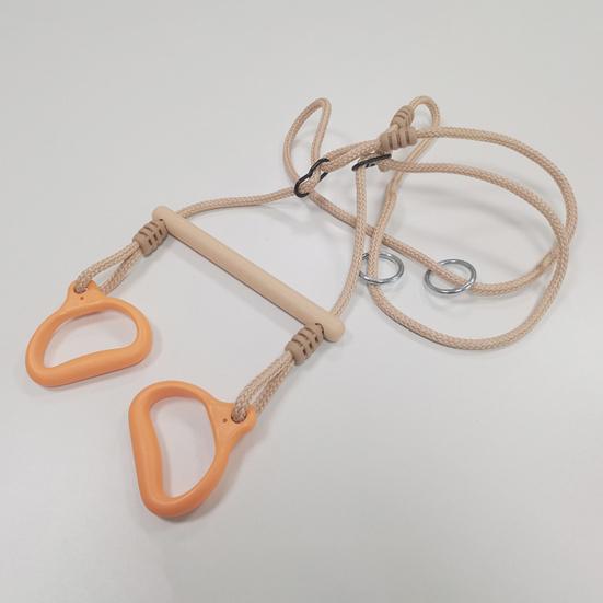 Гимнастические кольца Подвесная перекладина Нескользящая рукоятка Регулируемая длина Плавный дизайн формы Узел безопасности Гимнастическое кольцо