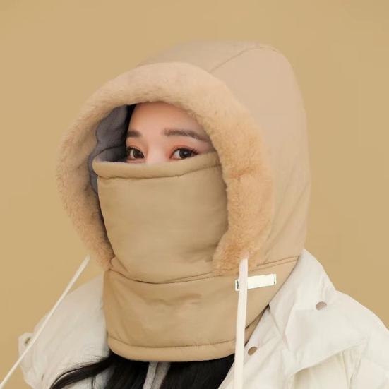 Зимняя велосипедная шапка со встроенным защитным экраном и утеплителем для шеи, ветрозащитная, толстая