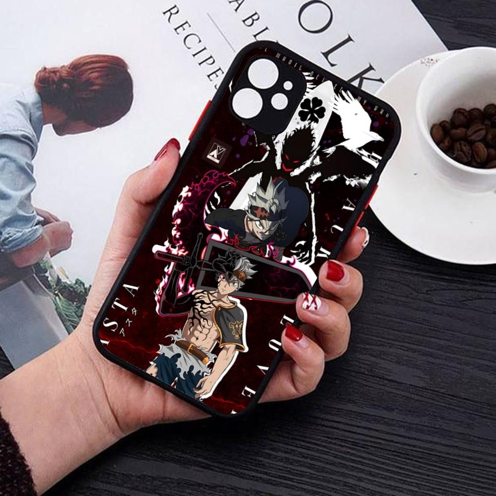 Чехол для телефона Black Clover для iPhone 14 11 12 13 Mini Pro Max 8 7 Plus X XR XS MAX Полупрозрачная матовая крышка