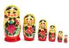 Matryoshka from Set of Traditional Yellow Semyonov, 6, Pattern, [Russian Goods]