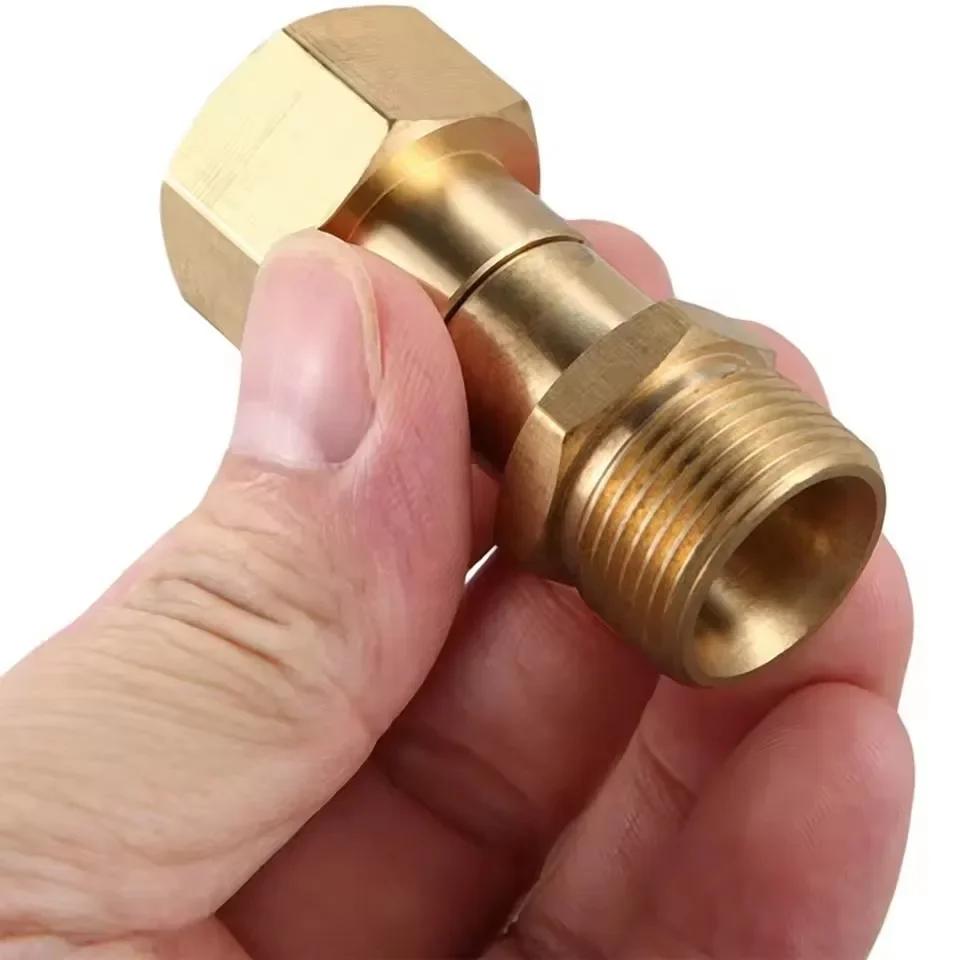 Pressure Washer Swivel Fitting Hose Connector M22 14/15mm Thread 360 Degree Swivel Hose Connector Anti-tangle Quick Connector