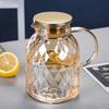 Transparent High Temperature Resistant Glass Cold Water Kettle Water Cup Fruit Tea Juice Kettle Large Capacity Household Amber Cold Water Kettle