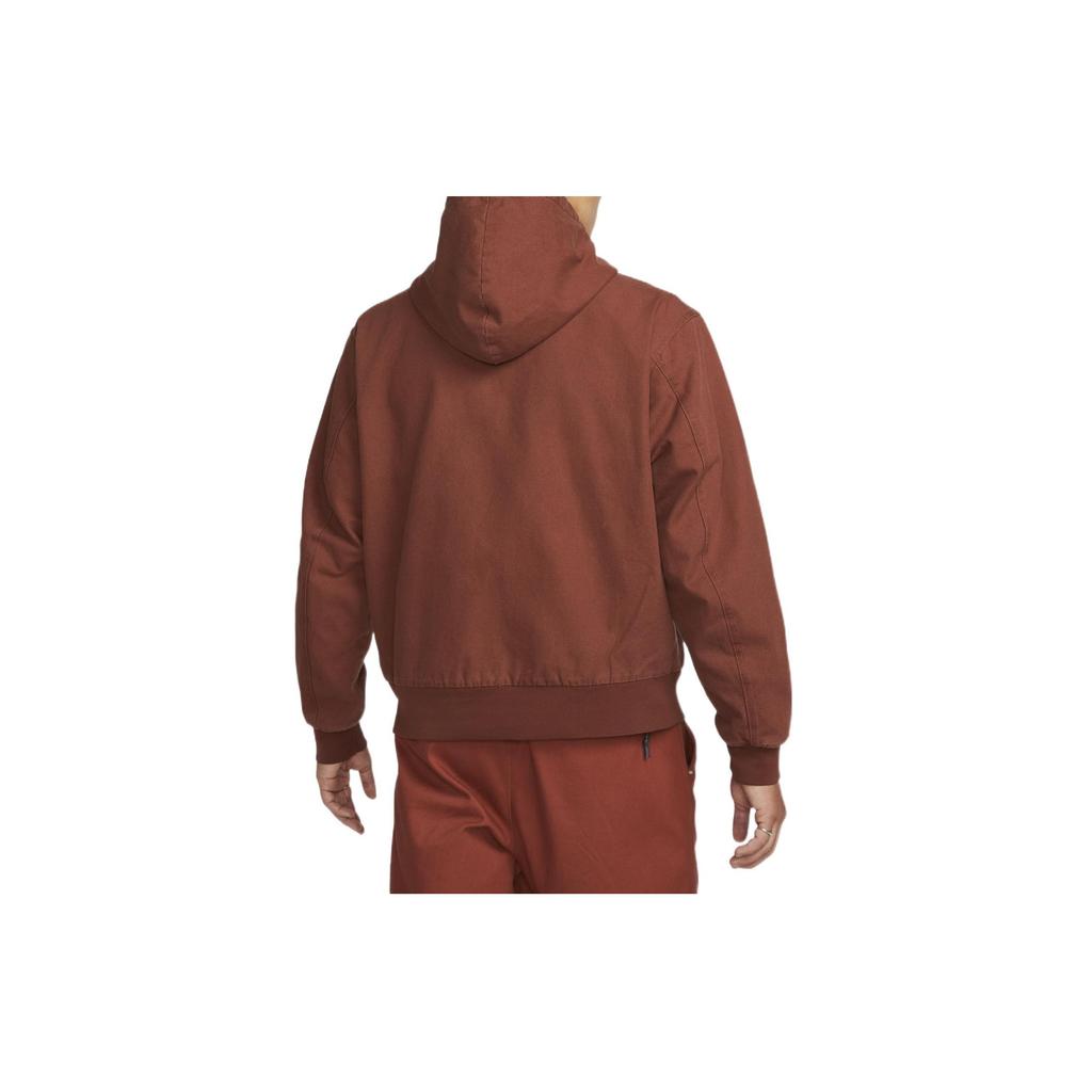 Nike Куртка с капюшоном и застежкой-молнией с логотипом, однотонная, мужская, коричневая DQ5173-217