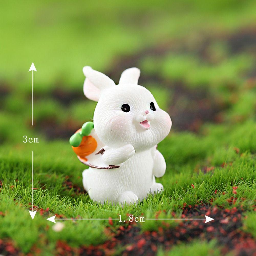 Micro Landscape Cute Cartoon Mini Carrot Rabbit Horticultural Resin Ornaments Bonsai Animal Decoration