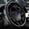 YTN1 Кожаная Накладка на Руль Автомобиля Для ford focus Mondeo Fiesta Transit Explorer F-150 Ranger Kuga Edge Fusion MK2 MK3 Автомобиля