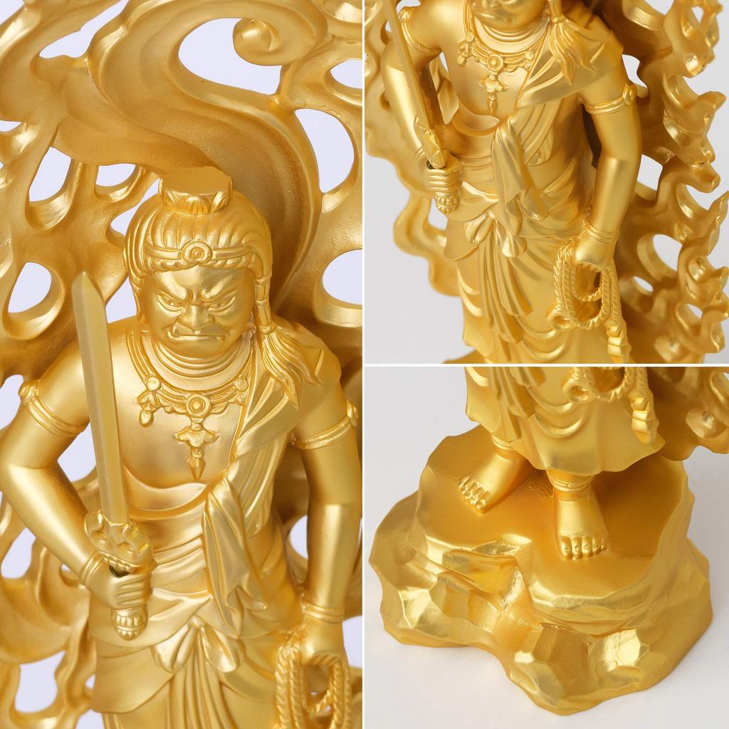 Статуя Будды Фудо Буддист Хидеун Макита в год Зодиака главный хранитель изображение Зодиак Такаока медная посуда Мио-о 15,5 см (позолоченный/24К