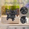Gothic Cat Fiqurine Collectible Decor Resin Black Kitten Ornament Statue for Table Shelves Office