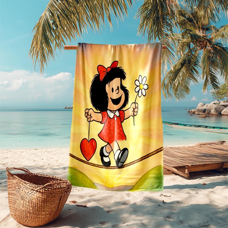 Mafalda beach towel Outdoor camping Beach towel for vacation swim Outdoor pool Absorbent bath towel