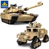 KAZI Тематические строительные блоки танка 1463 шт. строительные блоки M1A2 ABRAMS MBT KY10000 1 смена 2 модели игрушечных танков игрушки для детей