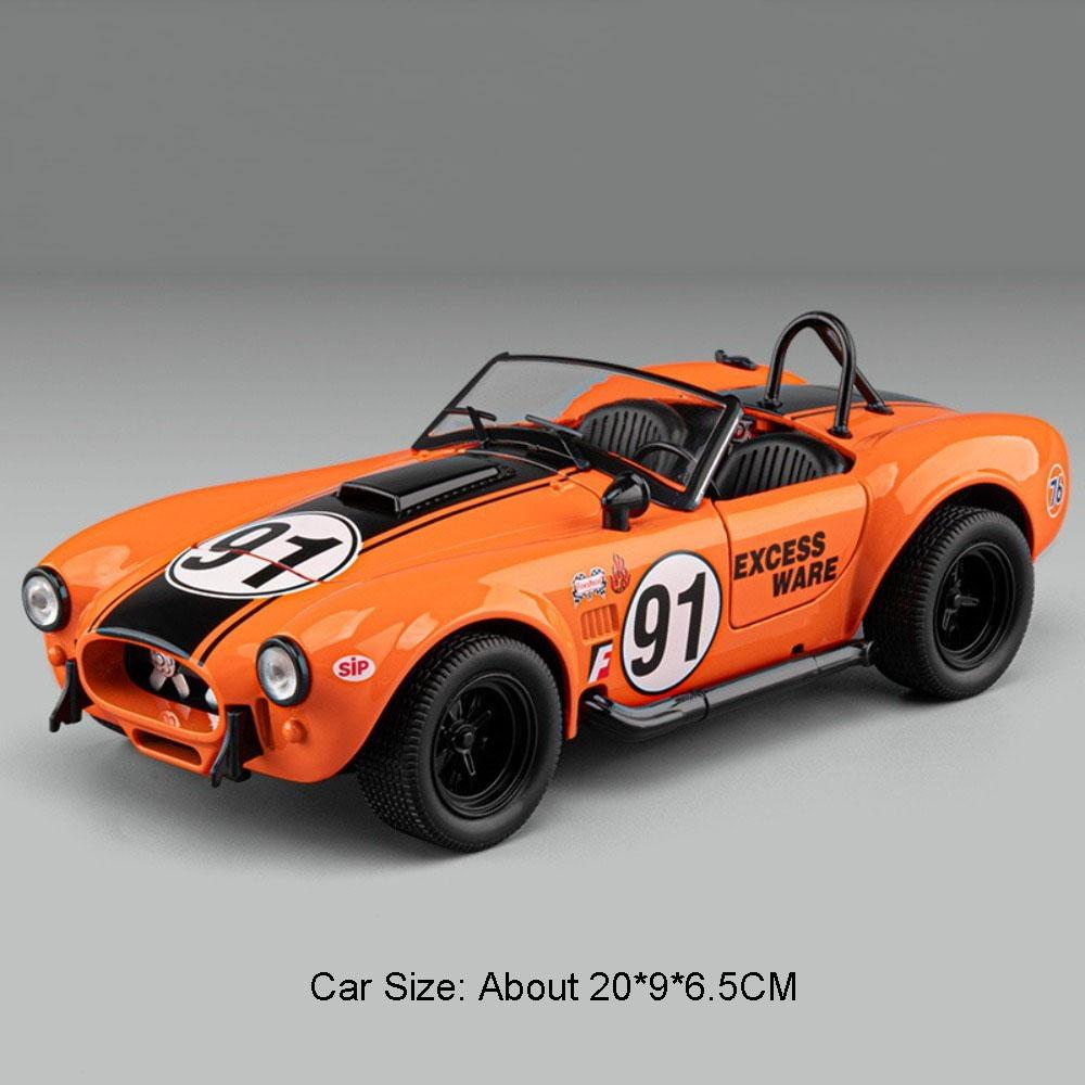 1:22 Shelby Cobra RWB 993 Miniature Toys Alloy Diecast Model Car Doors Opened Sound Light Pull Back Sportscar Exquisite Ornament