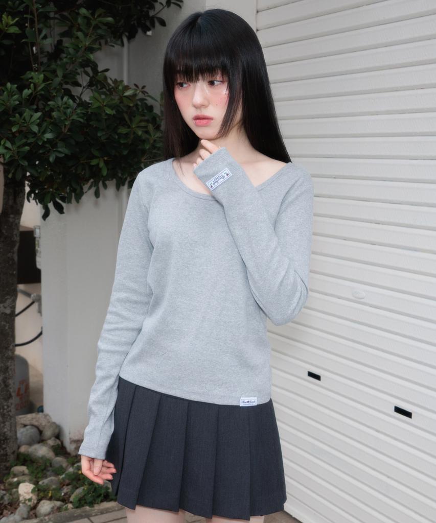 ROSEFRANTZ Essential Rose Label Long Sleeve [Gray]
