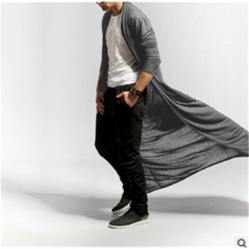 Длинный мужской тренчкот для зрелых людей