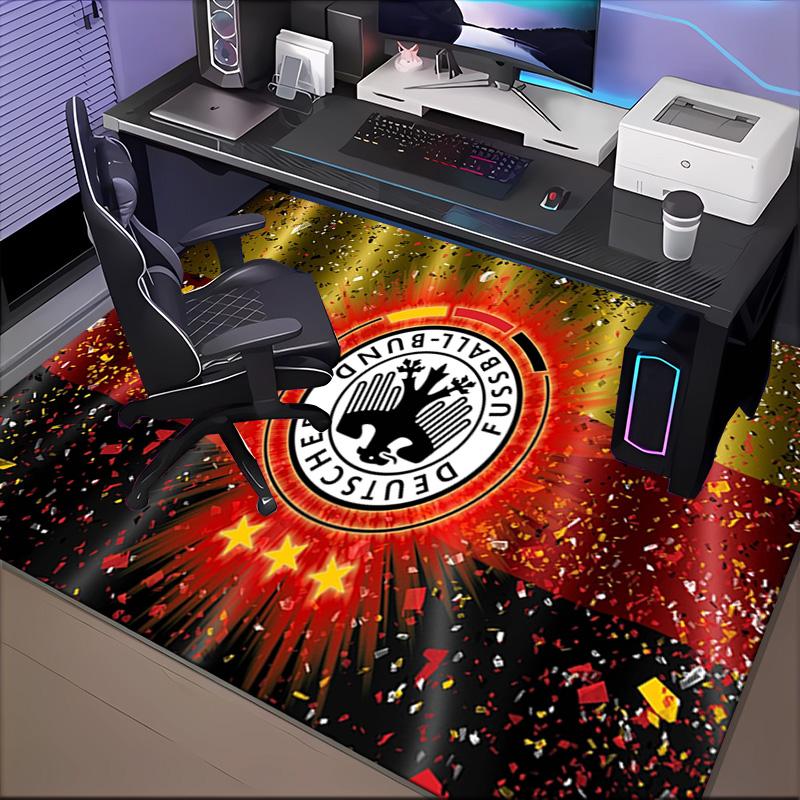 Germany Football Emblem Printed Office Carpet Chair Cushion Entryway Rug, Rugs for Living Room, Bedroom Christmas gifts