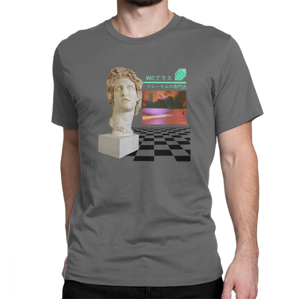 Vaporwave Футболка Эстетичная Мужские Футболки Хип-Хоп Цветочный Магазин Macintosh Plus Мода 100% Хлопок Футболки Круглый Вырез Футболка Подарок Топы