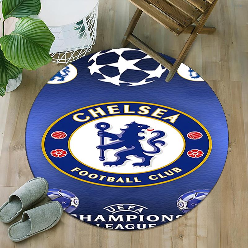 1pc C-Chelsea Carpet, Round Rug, Comfortable, Suitable for Entryways, Living Rooms, Office, And Bedrooms, Christmas Decoration