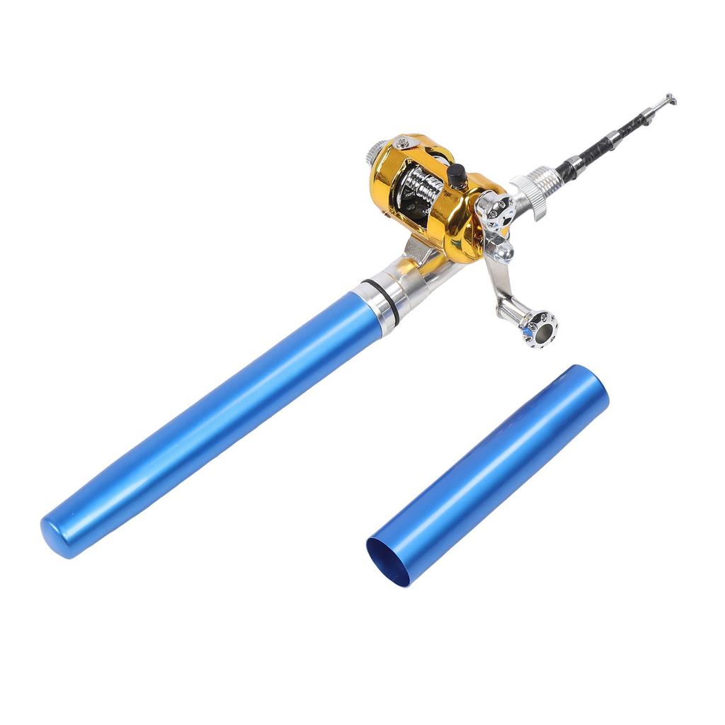 Miniature Pen Fishing Rod Portable Size Fishing Pole with Reel Wheel for Outdoor