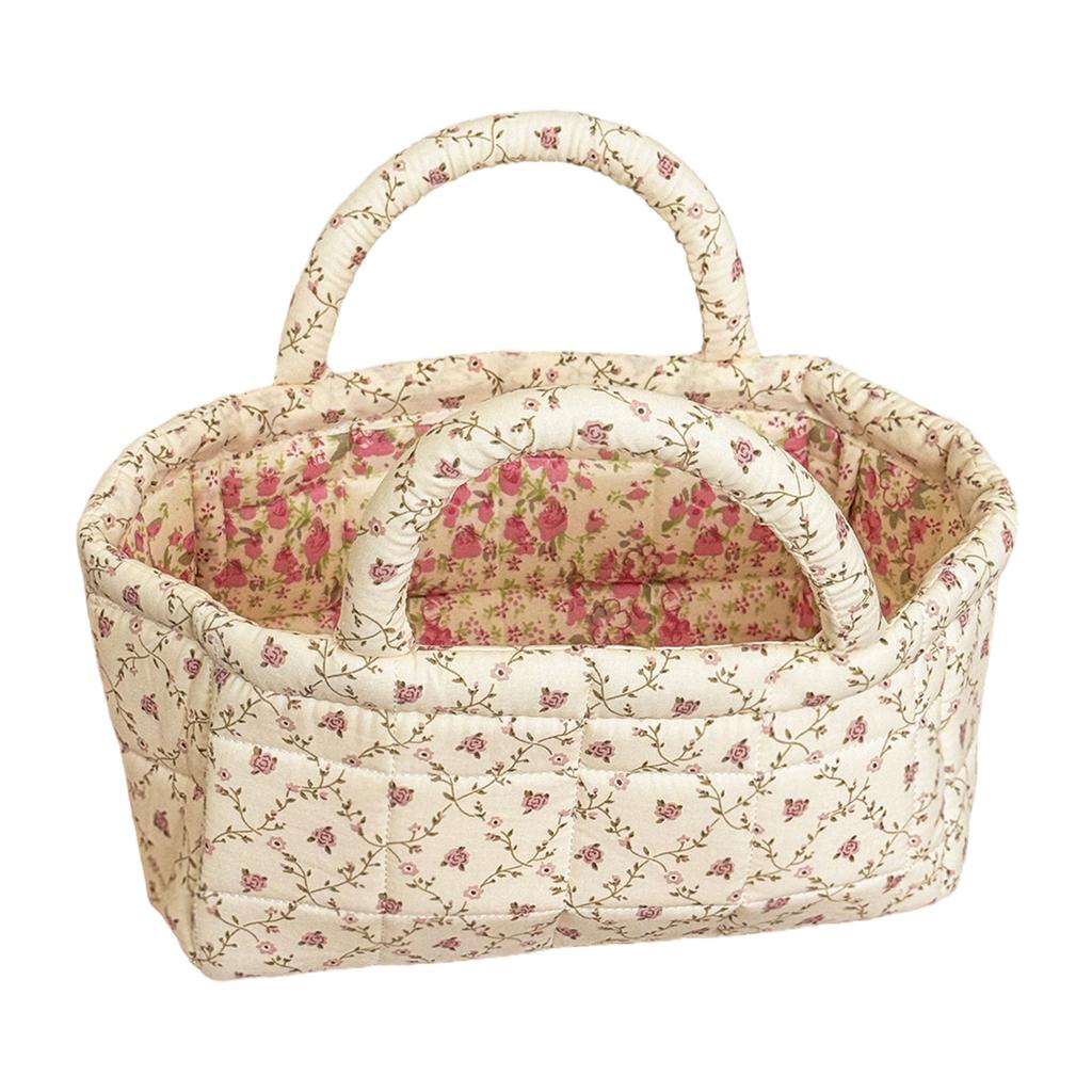 Boho Fabric Storage Basket Collapsible Quilted Storage Hamper Large Capacity Lightweight for Nursery Bedroom Laundrys Room Decor