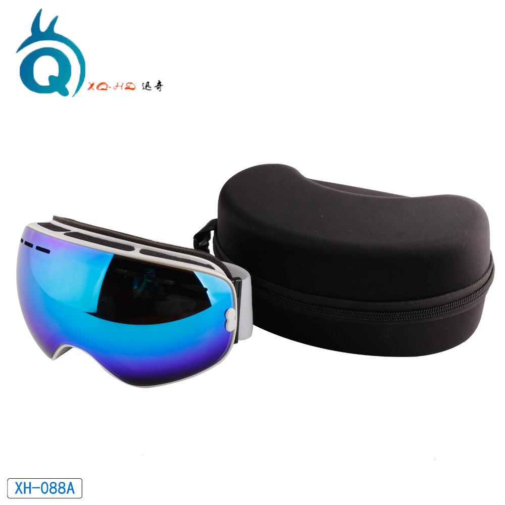 Ski goggles with double-layer anti-fog large spherical lens, snow protection goggles, prescription ski goggles, outdoor ski glasses with dual lenses