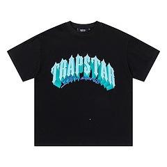 Cross-border new graffiti letter printing European and American street trendy brands loose and versatile casual men's and women's short-sleeved round