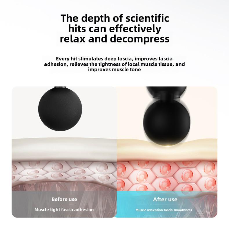 Электрический треугольный массажный пистолет для расслабления мышц и фитнеса