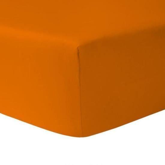 Fitted Sheet 90 X 200 Cm 100% Cotton Orange - HOMEROKK