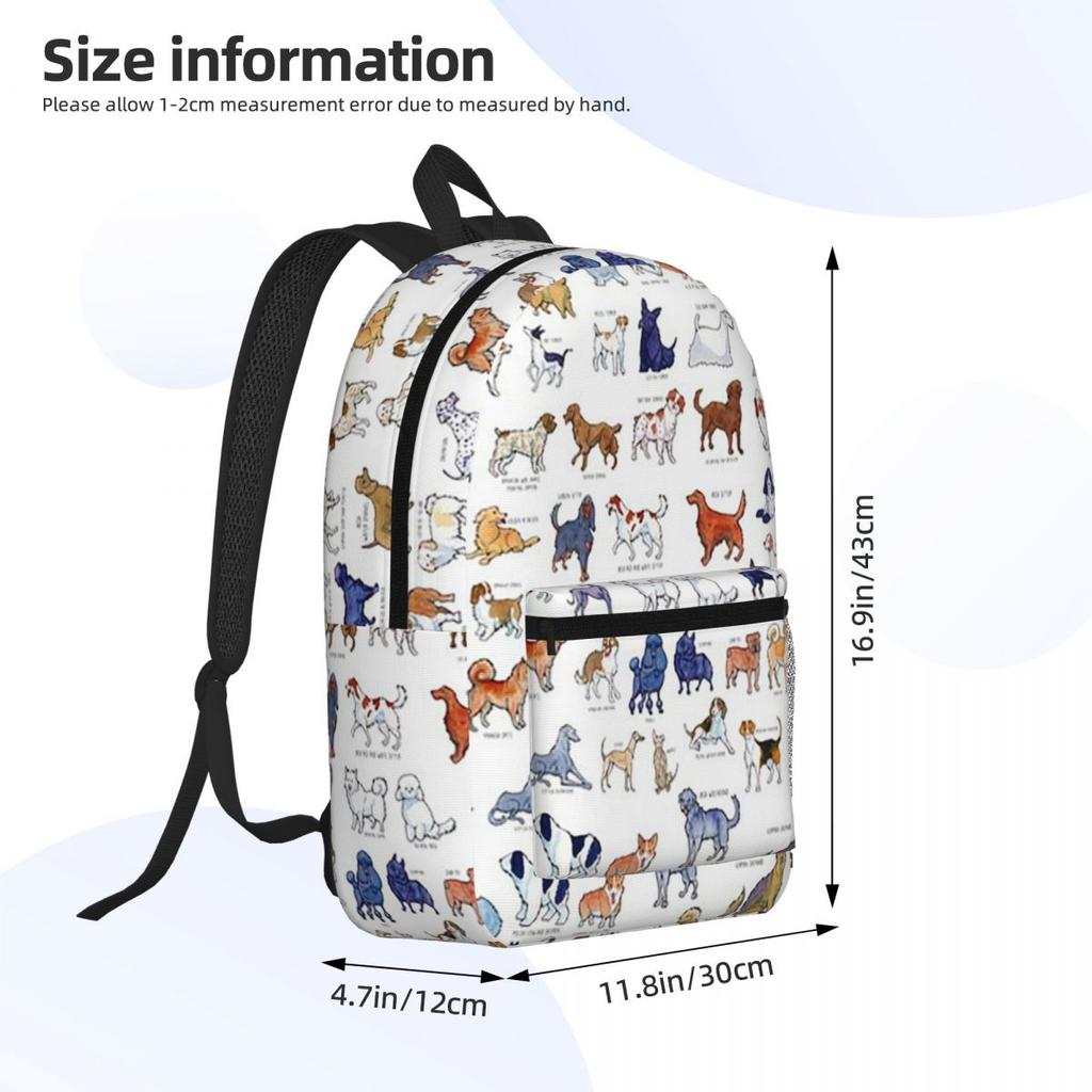 Каждый РКК Порода Собаки Рюкзак Горячая Распродажа Daypack Большая Вместимость Детский Ранец Школьная Сумка Наплечные Сумки для Мужчин Женщин