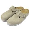 Birkenstock 1027751 Boston Suede Leather Sandals In STONE Narrow 37cm COIN, Width, (Approx. 9.8 Inches).
