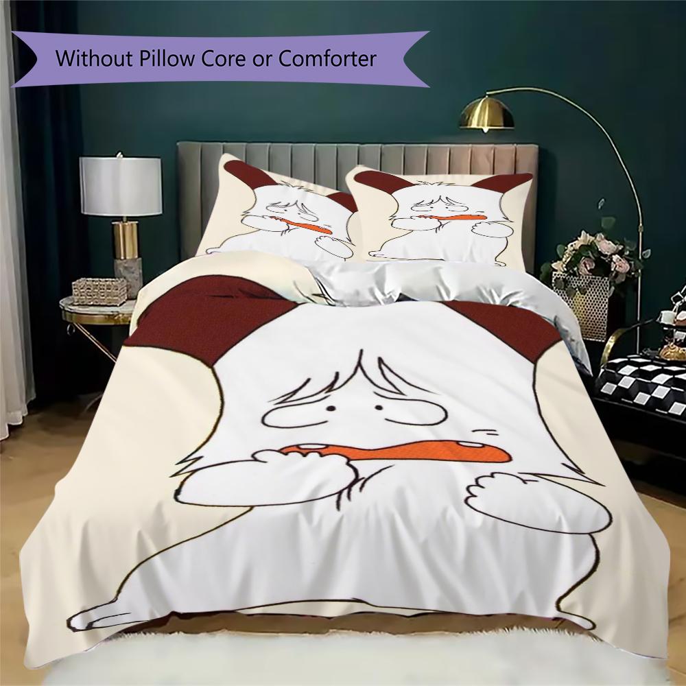 Hello Spank Pattern Bedding uilt Set uilt Cover Pillowcase Home Decoration Birthday Gift (1 * duvet cover + 2 * pillowcase without core)35