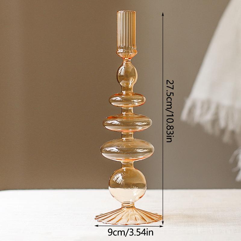 Romantic Wedding Table Candle Stand Champagne Candlestick Vase
