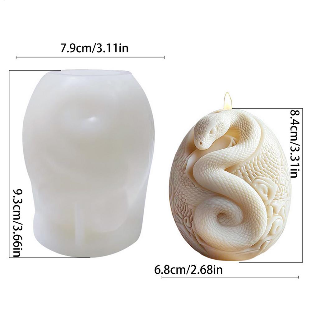 Смола Ароматическая Свеча Змея Рельеф Силиконовая Форма Ручной Работы Гипс Смола Украшения Формы Животное Мыло Принадлежности для Изготовления Свечей
