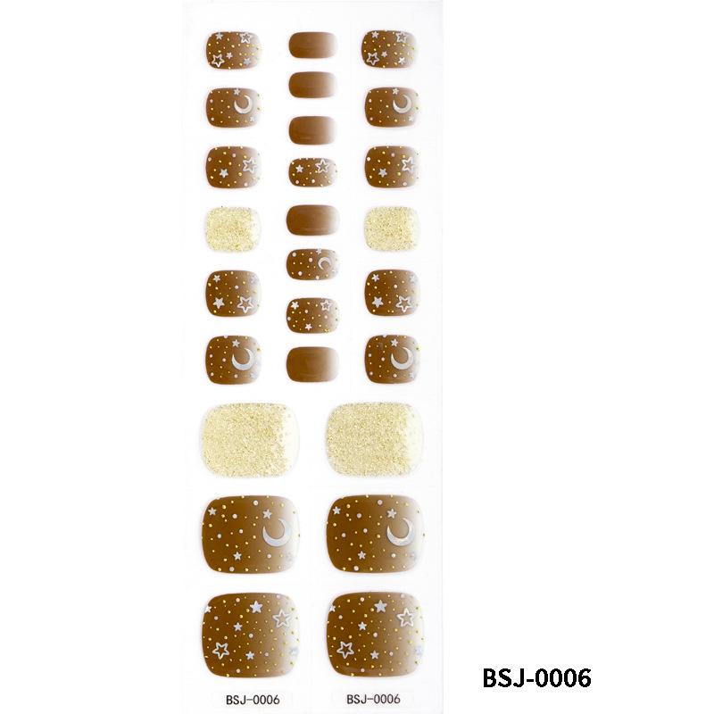 Semi-cured Manicure Stickers, Toenail Stickers, Bronzing Waterproof Toenail Stickers