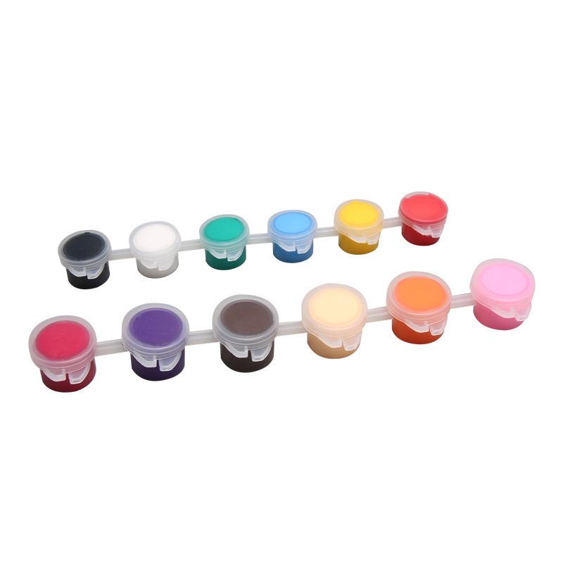 6-Piece Children's Acrylic Paint Set: 12 Colors for Art, Crafts & Plaster Dolls