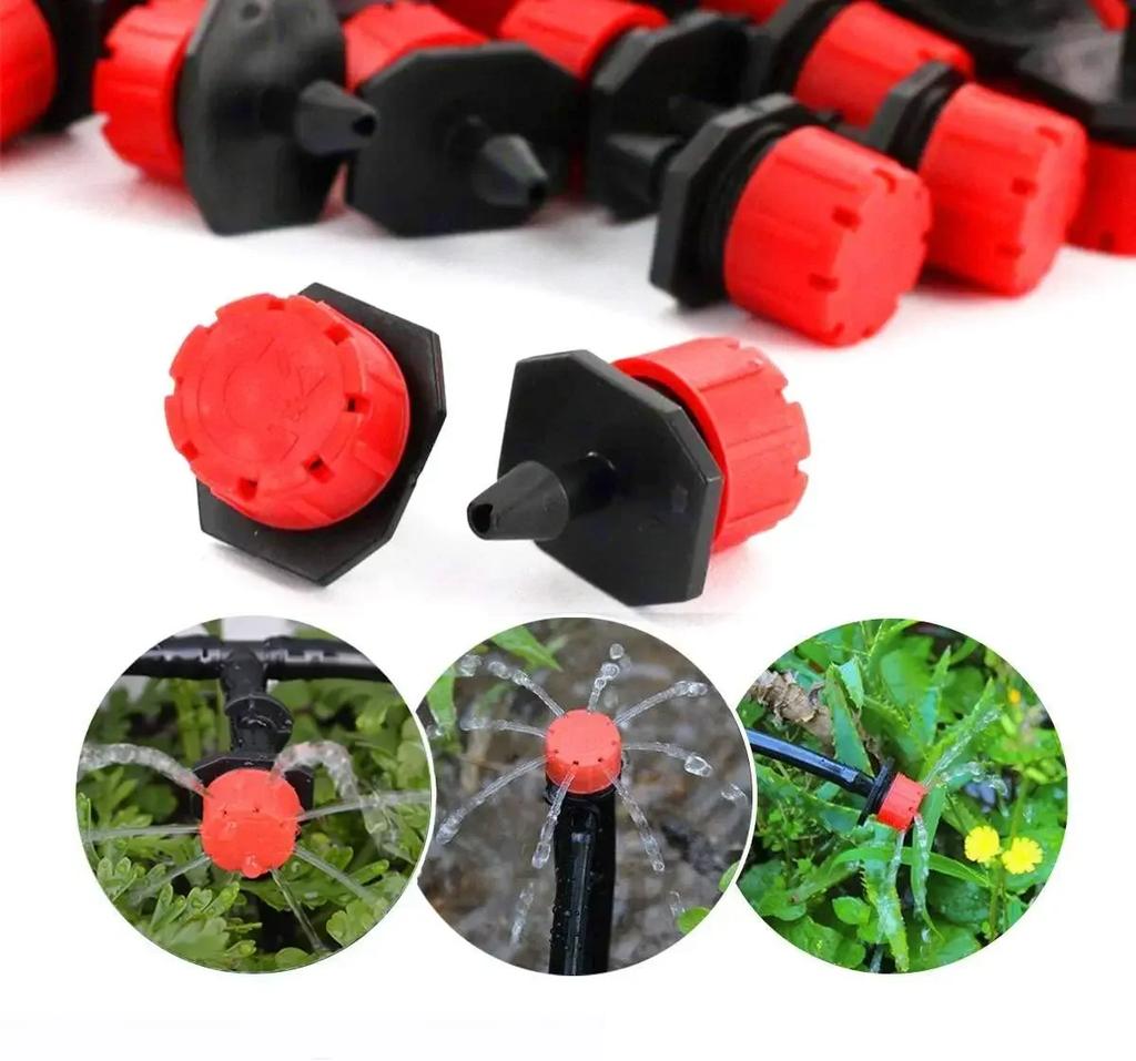 500PCS 4/7mm Garden Irrigation Nozzle Adjustable Dripper Sprinkler Emitter Micro Drip Balcony Yard Greenhouse Watering Spray