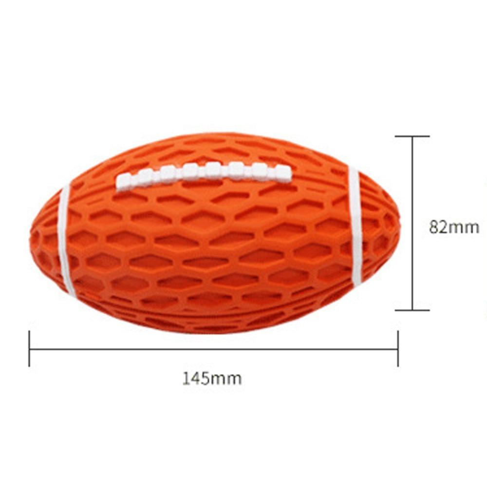 Rubber Squeaky Rugby Ball Oval Rugby Shape Pet Training Toy Dog Chew Toy Dog Training Game