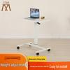 Pneumatic Height Adjustable Sit-Stand Mobile Desk, White