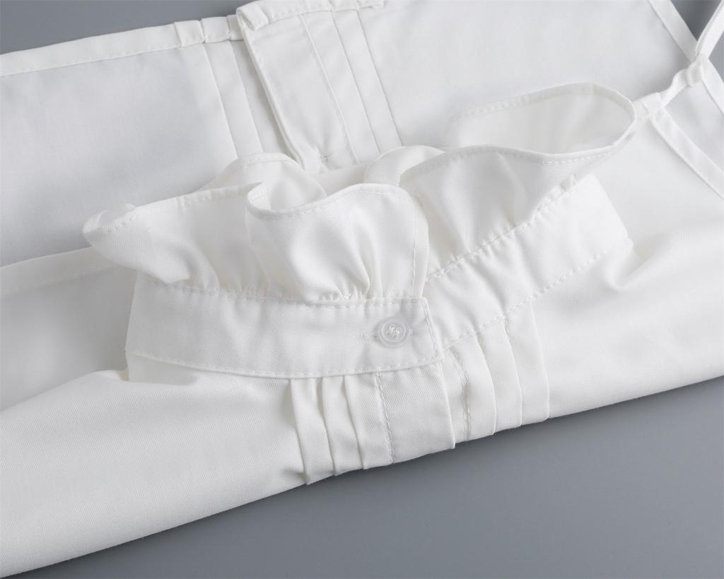 Women Ruffles Stand Fake Collar Half Shirt Lace Detachable Neck Collars Decoration Female Blouse Tops False Collar