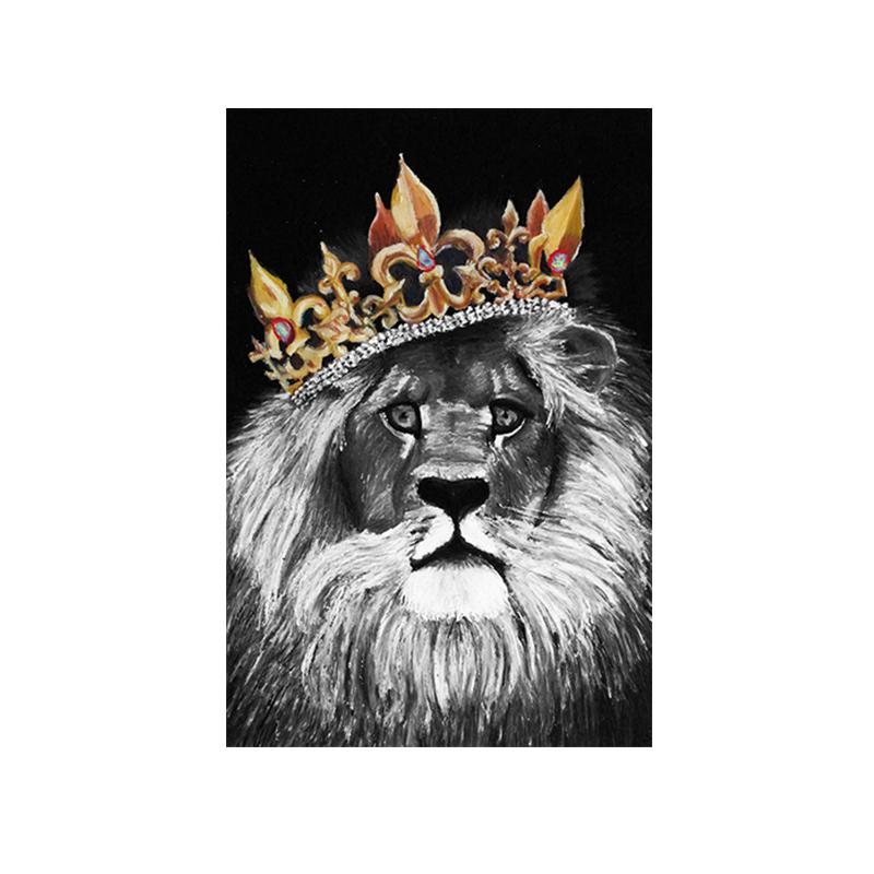 Король Лев, художественные холсты с животными, постеры и принты, современная живопись, настенные панно для гостиной, украшения дома, Cuadros